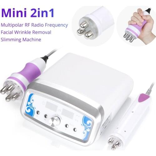 Mini 2 In1 Multipolar RF Radio Frequency Facial Wrinkle Removal Slimming Machine
