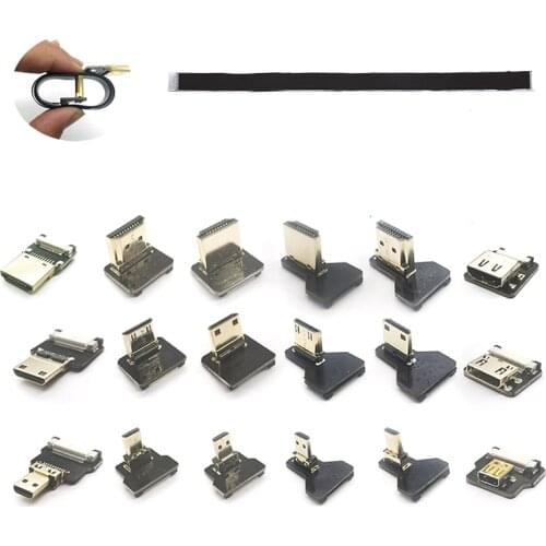 Miniature HDMI Compatible Class 90 Adapter, 20 Pin Flat Cable, For Multi Lens Aerial Photography