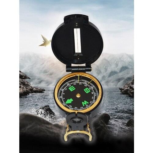 Outdoor Compass Portable Green Folding Lens Multifunction Compass