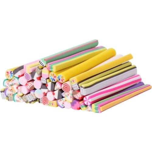 50Pcs 3D Nail Art Cake Pattern Manicure Canes Sticks Rods Stickers Gel Tips RXJC