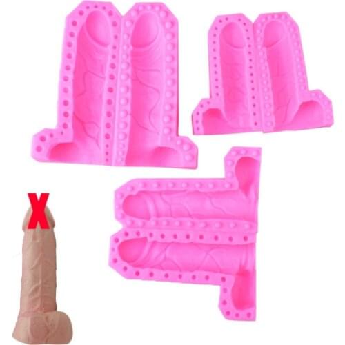 Sexy Men Penis Shape Silicone Molds 3D Form For Soap Chocolate Resin Gypsum Candle Cake Decorative Mould