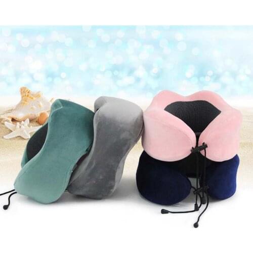 Memory Foam Neck Supporter Pillow Headrest Trip Vacation Rest Cushion Student Massage Pad 27x27x13cm