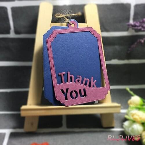 Thank You Shaker Label Metal Cutting Dies Stencils for DIY Scrapbooking Stamp/photo album Decorative Embossing DIY Paper Cards