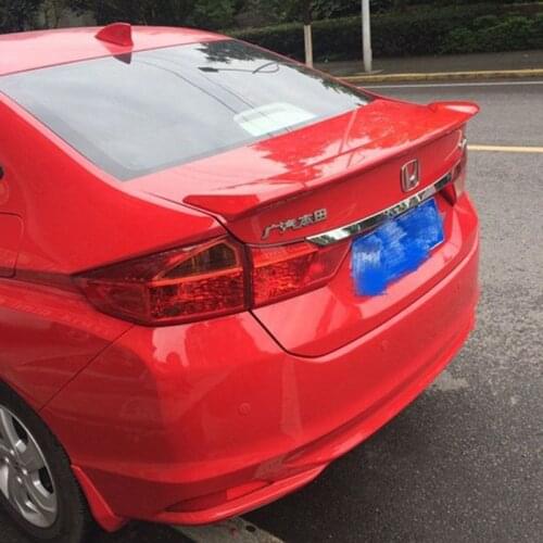 Car Styling For Honda City 2015 2016 2017 Exterior ABS Plastic Material Unpainted Primer Color Rear Boot Trunk Wing Lip Spoiler