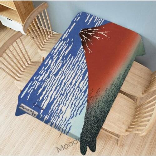 Japanese Ukiyoe Art Hokusai Views of Mount Fuji World Famous Woodblock Print Cotton Linen Tablecloth Wall Decoration Tapestry