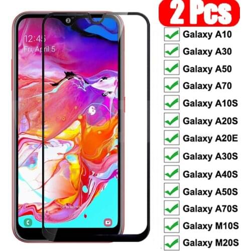 2PCS Tempered Glass For Samsung Galaxy A10 A30 A50 A70 A10S A20S A20E Glass Screen Protector A30S A40S A50S A70S M10S M20S Glass
