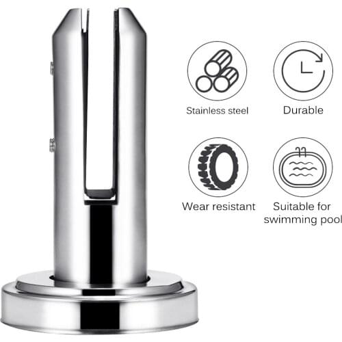 Stainless Steel Fence Clamp Floor Standing Glass Clamp Rectangular Stairs Balcony Bathroom Pool Glass Spigots Balustrade Clip