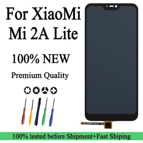 100% New M1805D1SG Lcd For Xiaomi Mi A2 Lite Display With Frame Digitizer Touch Screen Replacement For Xiaomi Mi A2 Lite Display