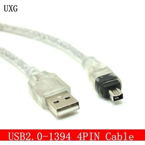 1M/3ft USB Male to Firewire IEEE 1394 4 Pin Male iLink Adapter Cord firewire 1394 Cable for SONY DCR-TRV75E DV