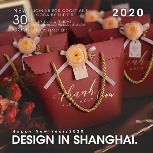 1pcs Wedding Candy Box Ins Style 2021 New Portable Wedding Candy Bag Wedding Creative Gift Bag Large