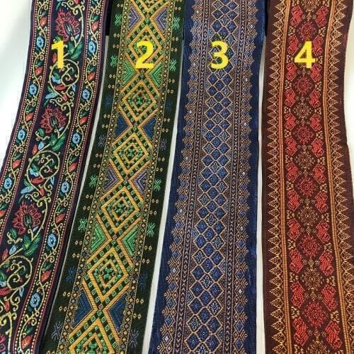 10yards/lot wide 6.5-6.8cm Woven Jacquard Ribbon paisley design for curtain and clothing accessory LS-4724