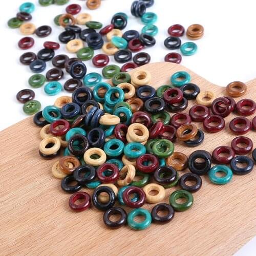 100pcs 13mm Dard Color Wood Beads Round Wooden Loose Beads Wood Spacer Beads for Making Decorations and DIY Crafts