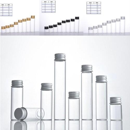 1000pcs 5-35ml Glass Bottles Clear Drifting Bottles Christmas Small Wishing Bottles With Screw Cap For Wedding Birthday Party