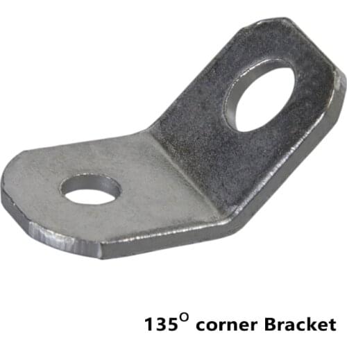 135 degree 1.5mm thick zinc plating iron material metal corner bracket for board connect anti-tip strap connect