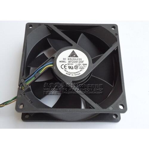 Delta Electronics AFC0912DF 5N68 U7581 DC 12V 1.43A 90x90x32mm 4-wire Server Cooling Fan