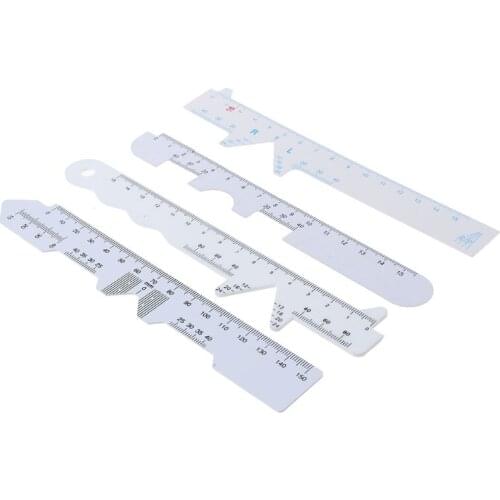 4 Types White Straight PD Ruler Pupillary Distance glasses Rulers