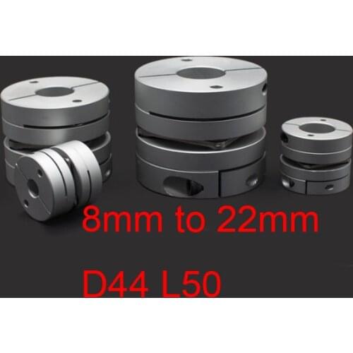 8mm to 22mm D44 L50 Flexible Double diaphragm coupling shaft Disc coupler aluminium membrane Laminated Servo motor screw rod