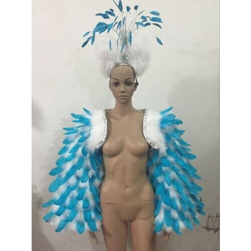 Latin dance Samba accessories Fashion exquisite headdress feathers Delicate dance shows accessories