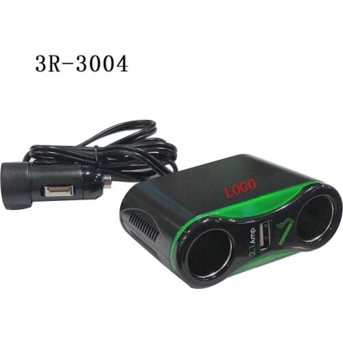 12V Car Charger 3 in 1 Cigarette Lighter Splitter Power Adapter USB Car-charger Socket