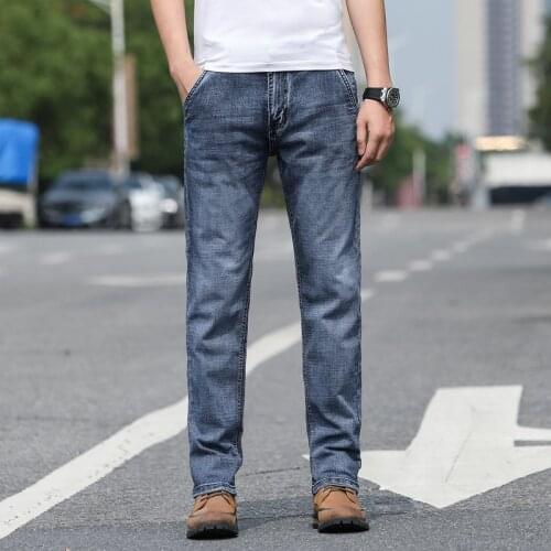 Big Size 29- 40 42 44 46 Denim Jeans Men Straight Stretch Regular Fit Vintage Jeans for Man Pants Classic Autumn Winter 2021