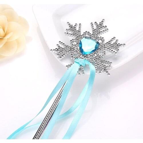 Frozen 2 Childrens Toys Snowflake Magic Wand Birthday Toy Streamer Elsa Princess Cartoon Photo Prop Cosplay Girl Toys For Kids