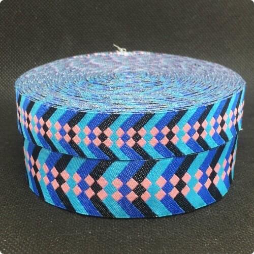 HOT!!! 2015 NEW wholesale 5/8"+7/8"(16mm+22mm 20yards/lots) Polyester Cartoon Woven Jacquard Ribbon blue dot