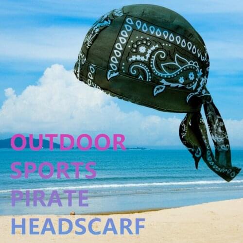 Cotton Printed Single Cashew Multi-Color Cycling Headscarf American European Outdoor Hip-Hop Pirate Headscarf Outdoor Sports Hat