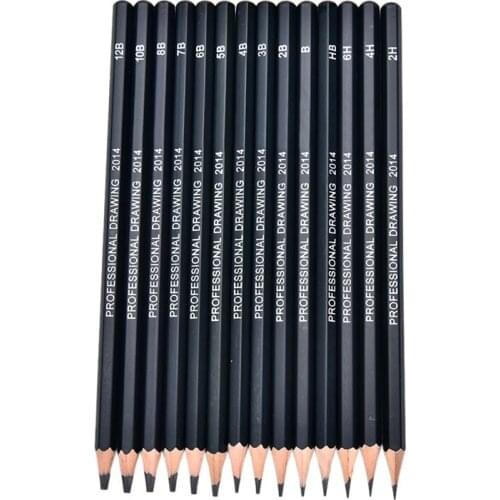 Professional Sketch Drawing Pencil Art Set Hb 2B 6H 4H 2H 3B 4B 5B 6B 10B 12B 1B Painting Pencils Stationery Supplies