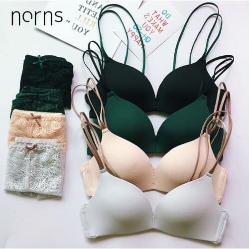 Norns Fashion Soft Underwear Set lace Panties Underwear Women Sexy Lingerie Set Lace bralette set beauty Cross back