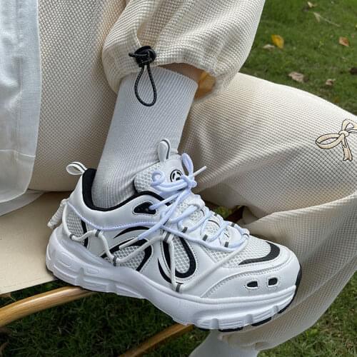 Big Size 41 42 43 Autumn Winter New Womens Casual Sneakers Fashion Increased Womens Platform Chunky Shoes Couple Sneakers