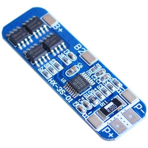3S lithium ion battery PCB 12.6V BMS for 18650 battery and lithium polymer battery pack with 6-8A working current