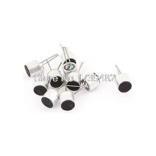 10 Pcs 6mm x 5mm Through Hole Mini Electret Microphone Condenser Pickup