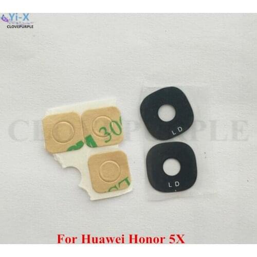 10PCS/Lot New Rear Back Camera Glass Lens with Sticker for Huawei Honor 5X Repair Parts