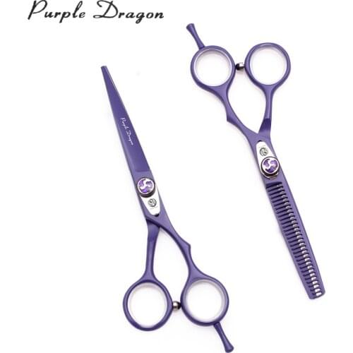 Hairdressing Scissors 6" Purple Dragon Japanese Steel Hair Thinning Scissors Cutting Shears Hair Scissors Cut Hair Violet Z1018