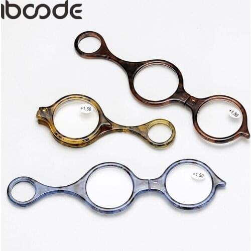 Iboode Small Round Marble Folding Reading Glasses Men Women Portable Eyeglasses Presbyopia +1.0 1.5 2.0 2.5 3 3.5 4 Unisex 2020