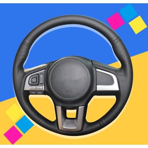 Auto Braid On The Steering Wheel Cover for Subaru Legacy 2015-2017 Outback 2015-2017 XV (Crosstrek) 2016-2017 DIY Car Braiding