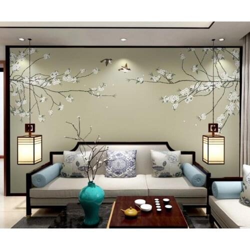 Custom Photo Wallpaper 3D Hand painted meticulous pear flower Living Room Bedroom TV Background Wall Murals Wallpaper