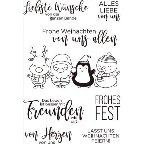 German Words Transparent Clear Silicone Stamp/seal for DIY Scrapbooking/ Album Decorative Clear Stamp Sheets ST0140
