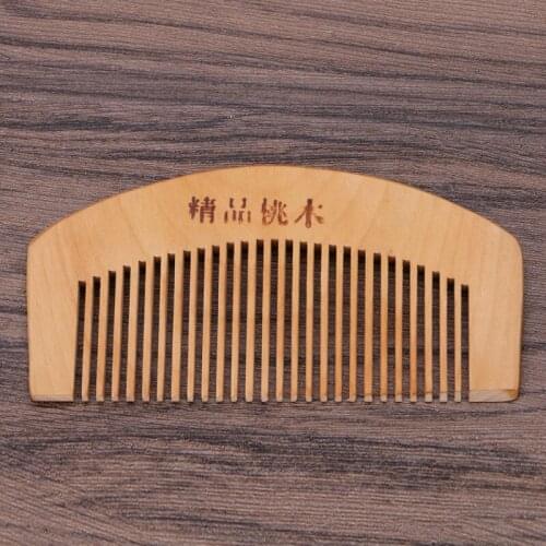 Peach Wood Comb Fine Tooth Head Massage Hair Care Beard Mustache Anti-static