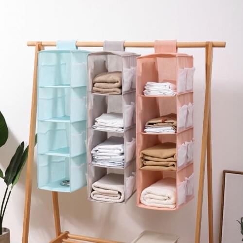 2/3/4 Layers Oxford Cloth Watshable Laundry Cabinet Multi-layer Foldable Bra Hanging Bag Closet Panties Socks Organizer