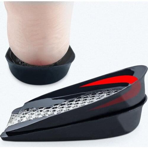 Heel Cup Spurs Silicone Insole Gel Heel Pad for Shock Absorption Plantar Pain Relief Foot Care Insert Height Increase Cup Pads