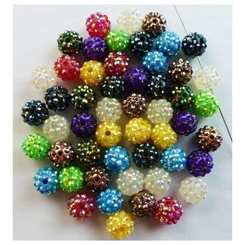 Loose bracelet+Free Shipping+Gift.10*12 mm mixed 20 Color loose DIY Resin crystal Beads fit FED Hot Basketball Wives