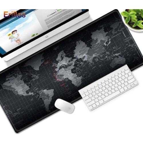 XL World Map Mouse Pad Locked Edge Desk Keyboard Computer Mousepad Gaming Pad Large Size Anti-slip Large Mausepad Carpet