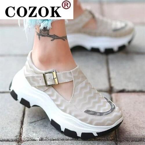 Ladies wedge sneakers thick-soled vulcanized shoes fashion casual womens shoes new large size womens shoes pu non-slip