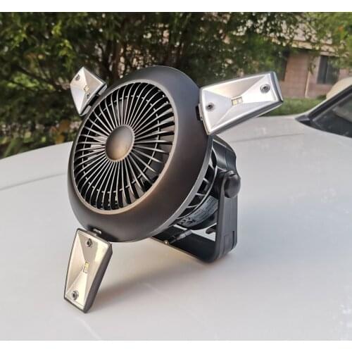 2 in 1 Camping Fan with LED Lights Solar ing Ceiling Fan Outages Lantern