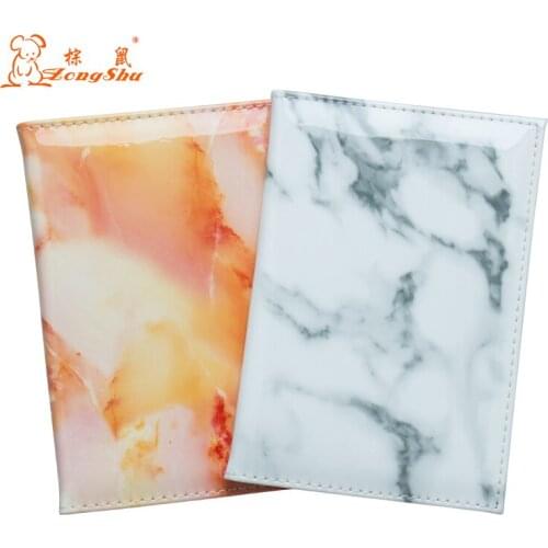 2020 New green marble pu leather unisex emblem card holder bag travel ID credit ticket passport soft folder cover