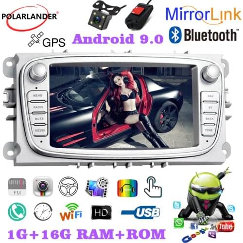 7 Inch 2 Din Capacitive Touch Car Radio GPS WiFi Android iOS Airplay Rear dual USB For Ford/Focus/S-Max/Mondeo 9/GalaxyC-Max