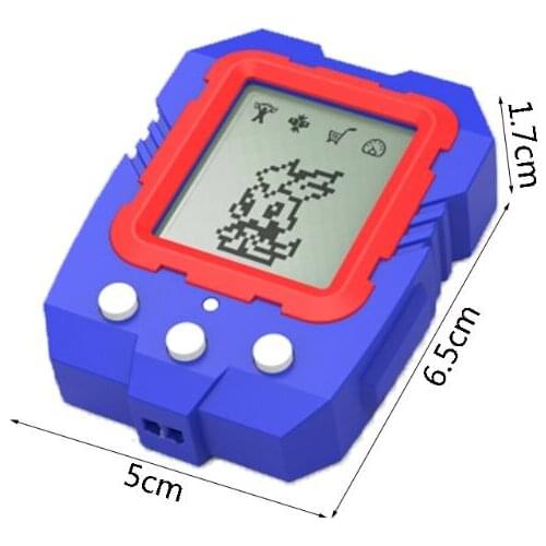 B2EB Mini Electronic Pets Toys with Keychain 90S 9 Pets in One Virtual Cyber Funny Christmas Gift for Kids Adults