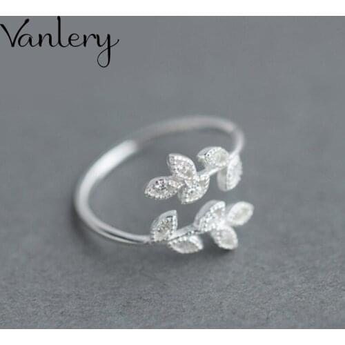 Bohemian Charm Boho Crystal Leaf Rings For Women Lover Wedding Bridal Valentines Gifts Men Open Retro Antique Rings