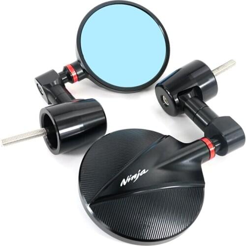 For KAWASAKI Ninja 125 Ninja 400 Ninja 250R ZZR250 EX250 Ninja 300 EX300 Motorcycle Rear View Side Mirror Handle Bar End Mirrors